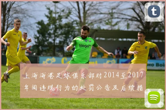 上海海港足球俱乐部对2014至2017年间违规行为的处罚公告及后续措施说明